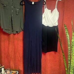 cotton navy maxi